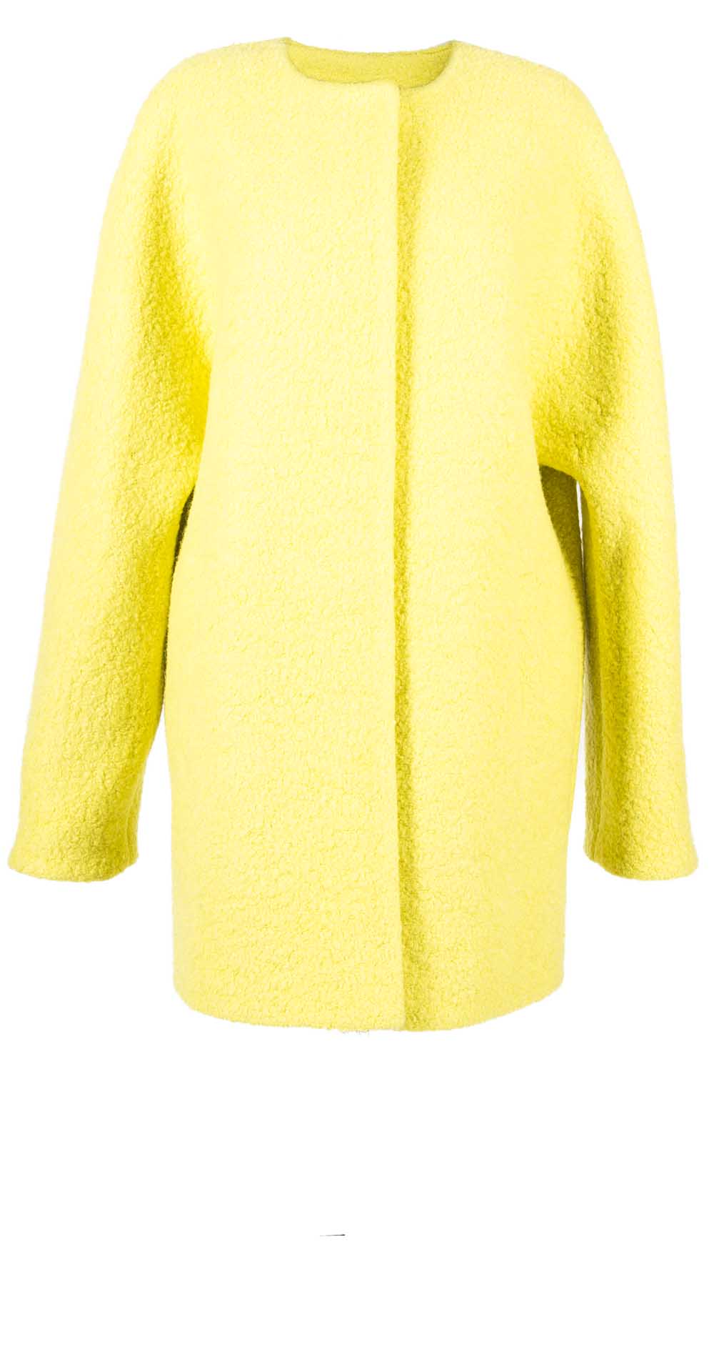 Пальто из шерсти, цвет: Лимон - купить за 13200 в магазине - Гипермаркет меха