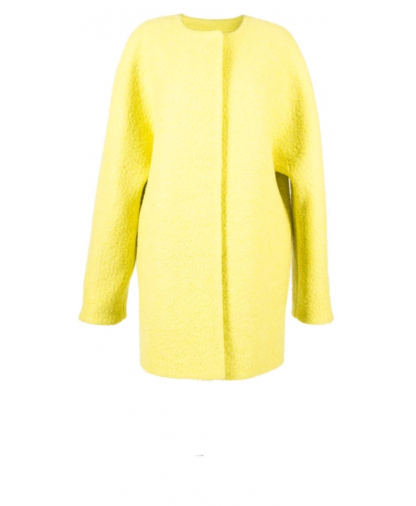 Пальто из шерсти, цвет: Лимон - купить за 13200 в магазине - Гипермаркет меха