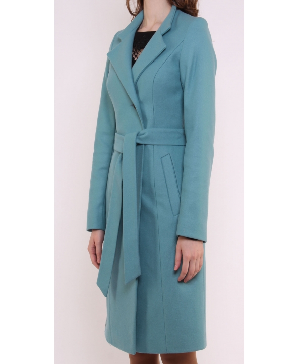 Пальто из шерсти, цвет: Мятный - купить за 9900 в магазине - Гипермаркет меха