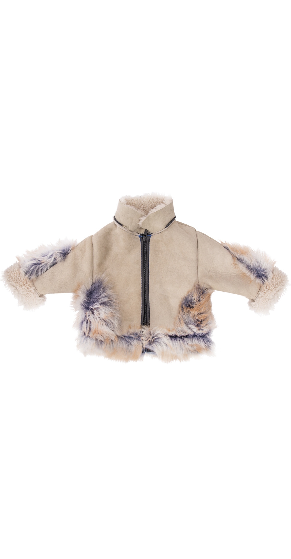 Пальто детское из овчины, цвет: Бежевый, отделка Лиса - купить за 8700 в магазине - Гипермаркет меха