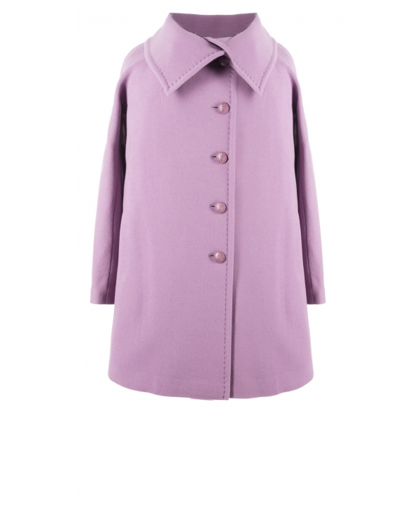Пальто из шерсти, цвет: Сиреневый - купить за 11600 в магазине - Гипермаркет меха