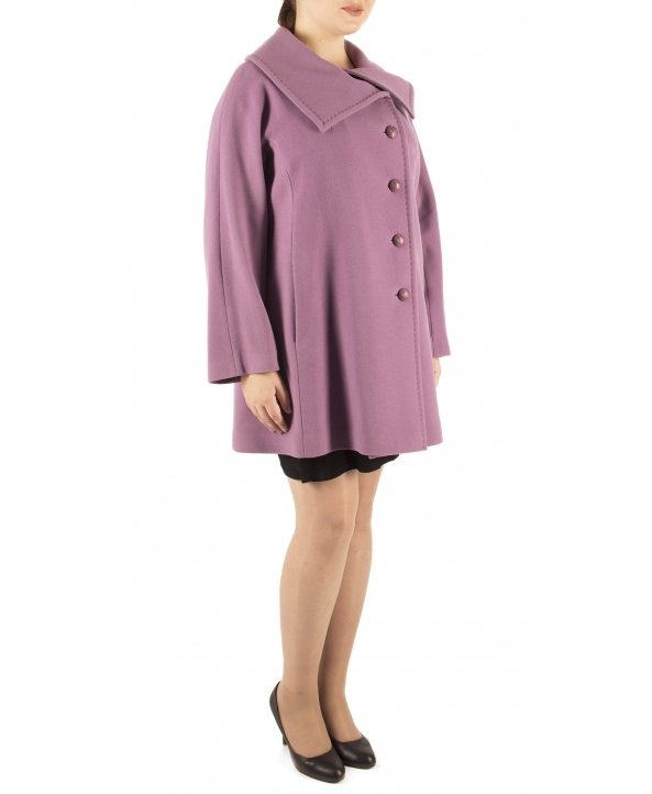 Пальто из шерсти, цвет: Сиреневый - купить за 11600 в магазине - Гипермаркет меха