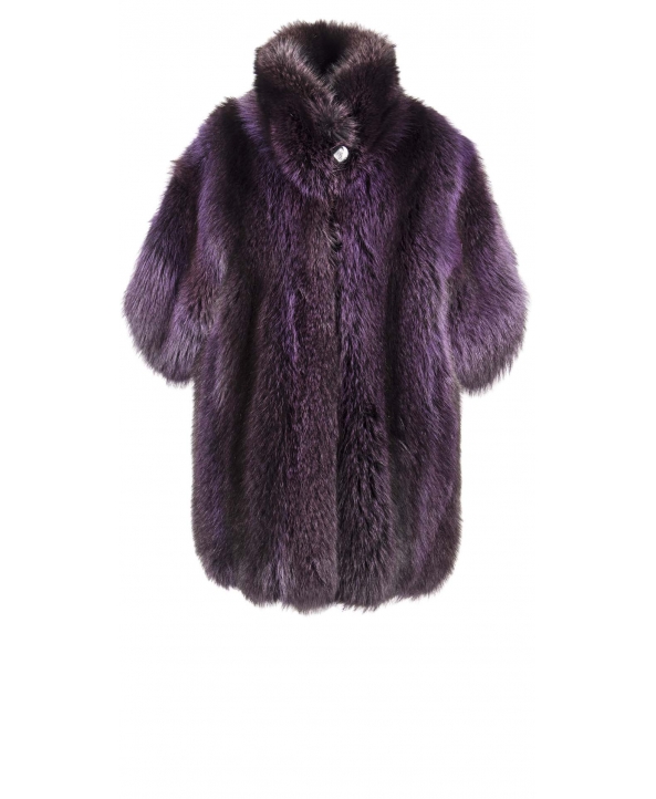 Полупальто из меха енота, цвет: Фиолетовый - купить за 109600 в магазине - Гипермаркет меха