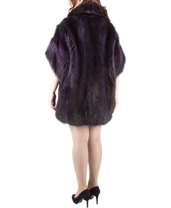 Полупальто из меха енота, цвет: Фиолетовый - купить за 109600 в магазине - Гипермаркет меха