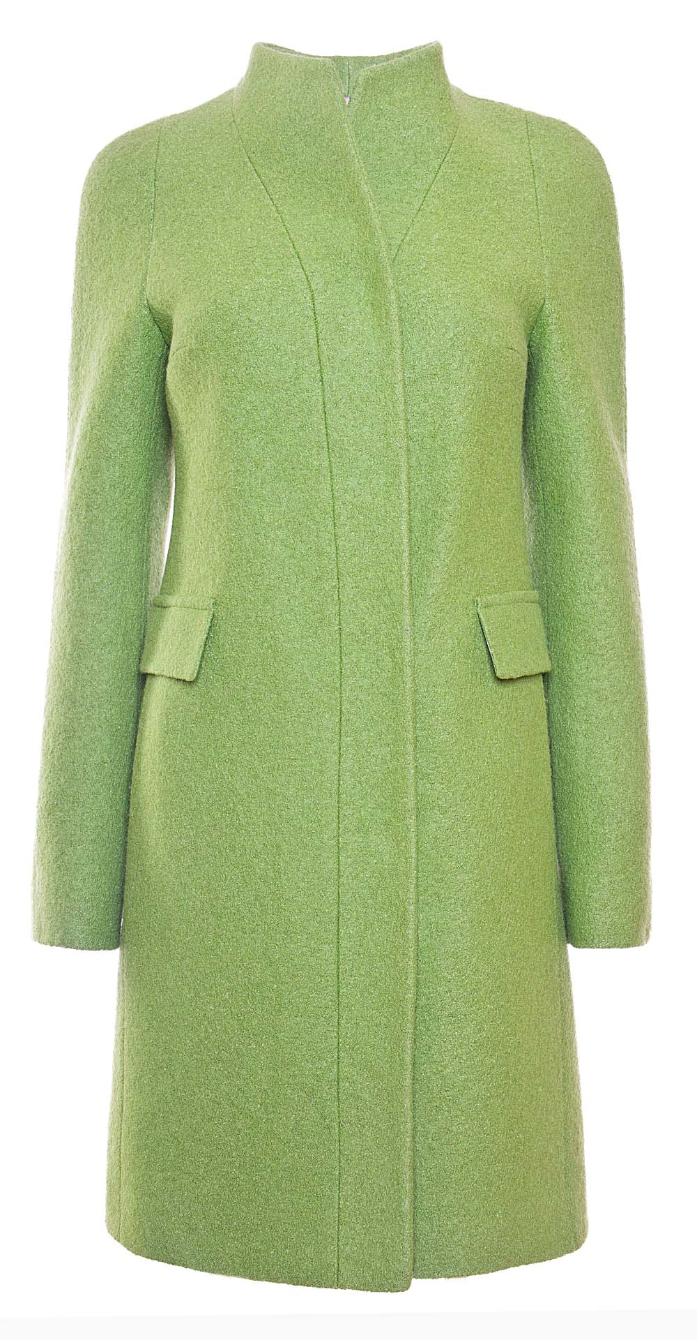 Пальто из шерсти, цвет: Салатовый - купить за 12000 в магазине - Гипермаркет меха