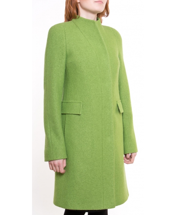 Пальто из шерсти, цвет: Салатовый - купить за 12000 в магазине - Гипермаркет меха