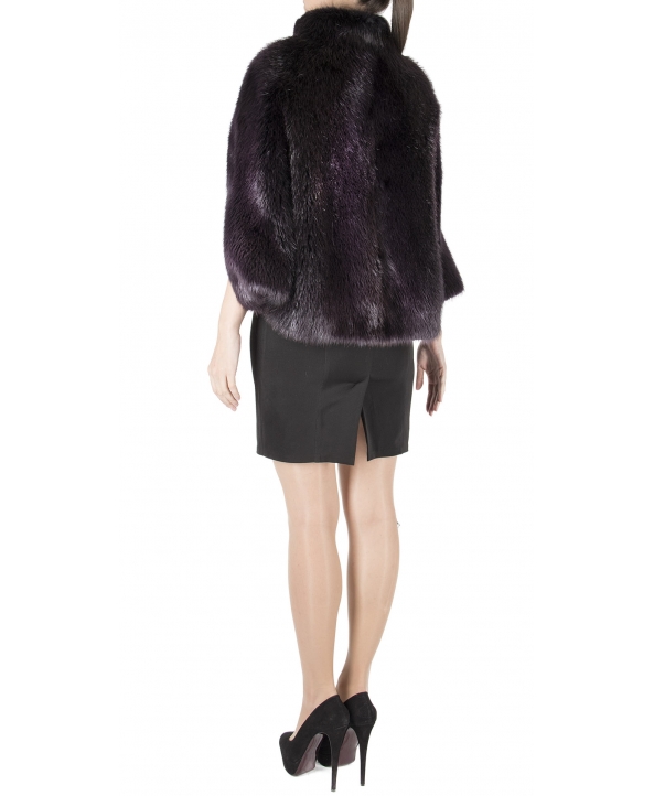 Жакет из меха бобра, цвет: Фиолетовый - купить за 96400 в магазине - Гипермаркет меха