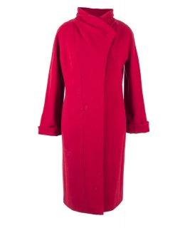 Пальто из шерсти, цвет: Винный - купить за 12800 в магазине - Гипермаркет меха