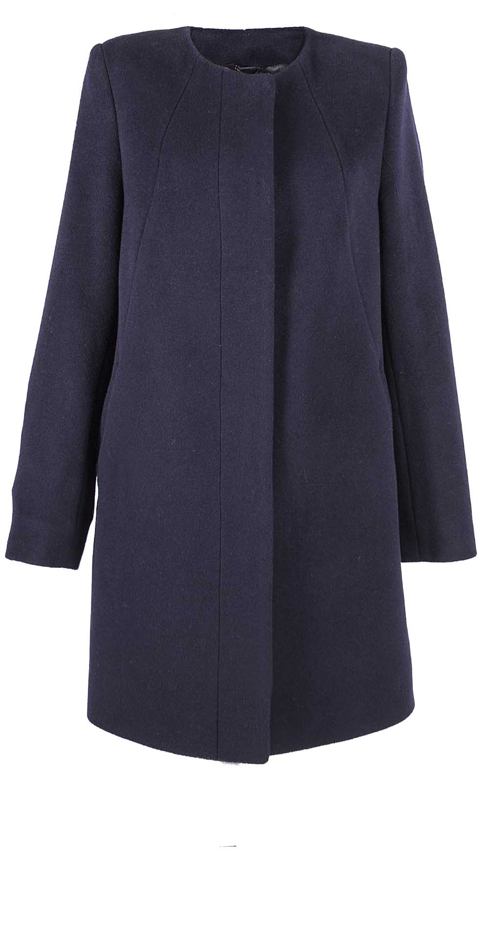 Пальто из шерсти, цвет: Тёмно-синий - купить за 18000 в магазине - Гипермаркет меха