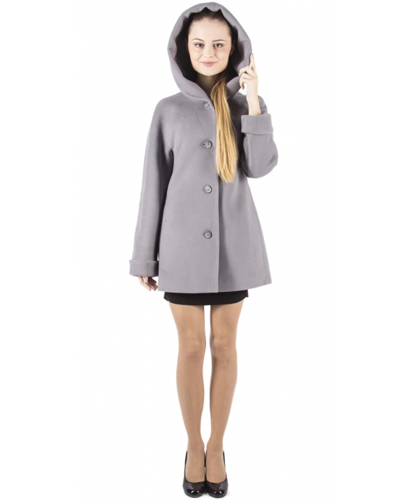 Пальто из шерсти, цвет: Серый - купить за 8200 в магазине - Гипермаркет меха
