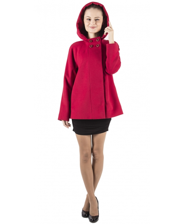 Пальто из шерсти, цвет: Красный - купить за 9000 в магазине - Гипермаркет меха