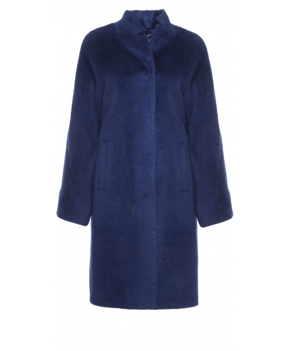 Пальто из шерсти, цвет: Тёмно-синий - купить за 16000 в магазине - Гипермаркет меха