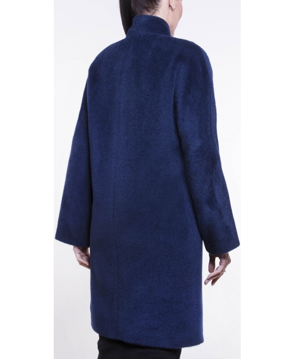 Пальто из шерсти, цвет: Тёмно-синий - купить за 16000 в магазине - Гипермаркет меха