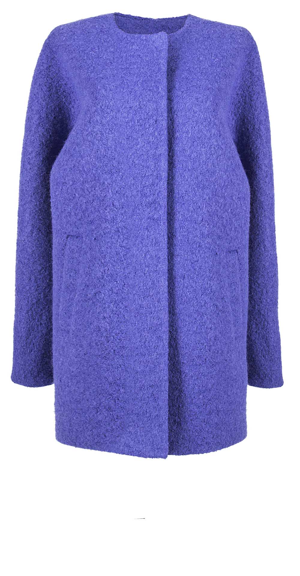Пальто из шерсти, цвет: Лиловый - купить за 13200 в магазине - Гипермаркет меха