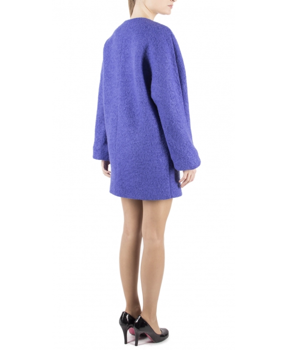 Пальто из шерсти, цвет: Лиловый - купить за 13200 в магазине - Гипермаркет меха