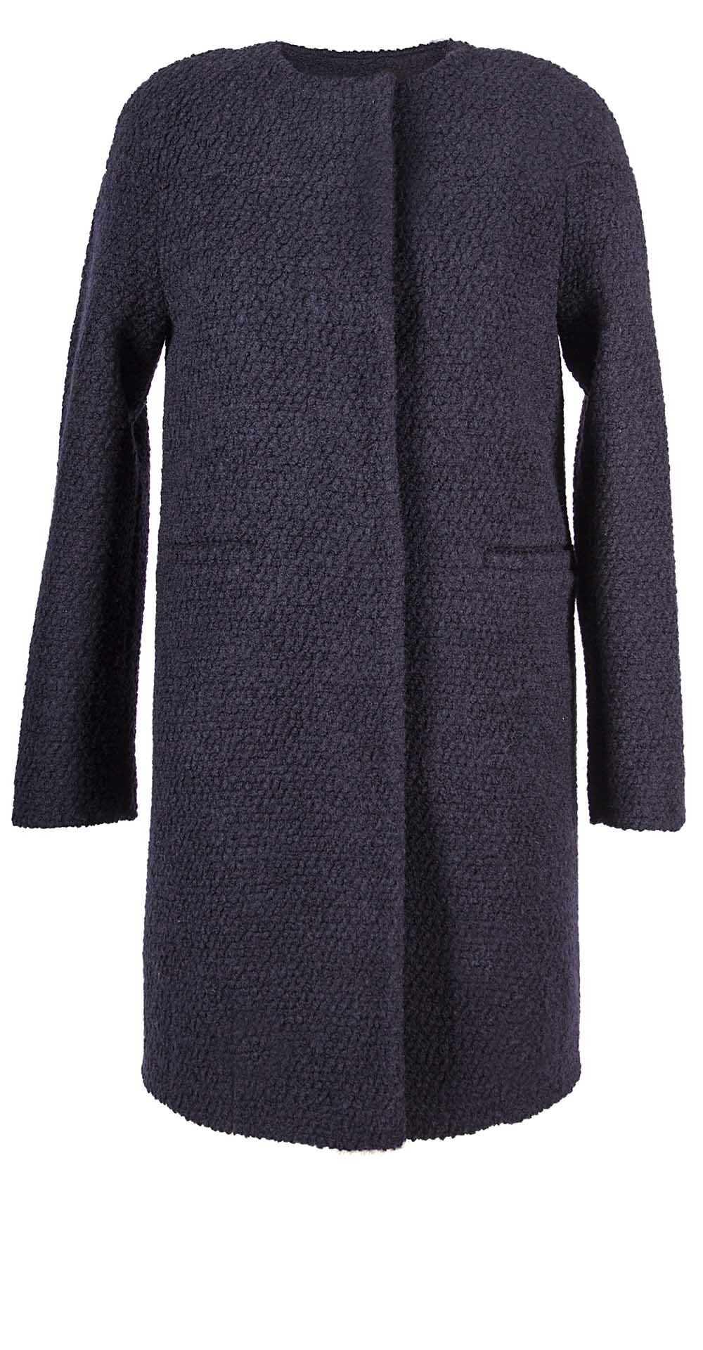 Пальто из шерсти, цвет: Тёмно-синий - купить за 15600 в магазине - Гипермаркет меха