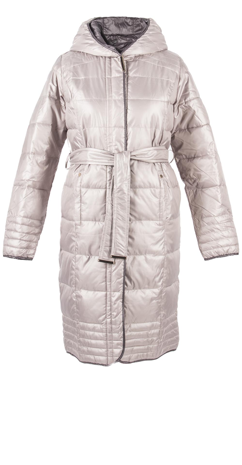 Пальто из полиэстера, цвет: Серый / Графит - купить за 8400 в магазине - Гипермаркет меха