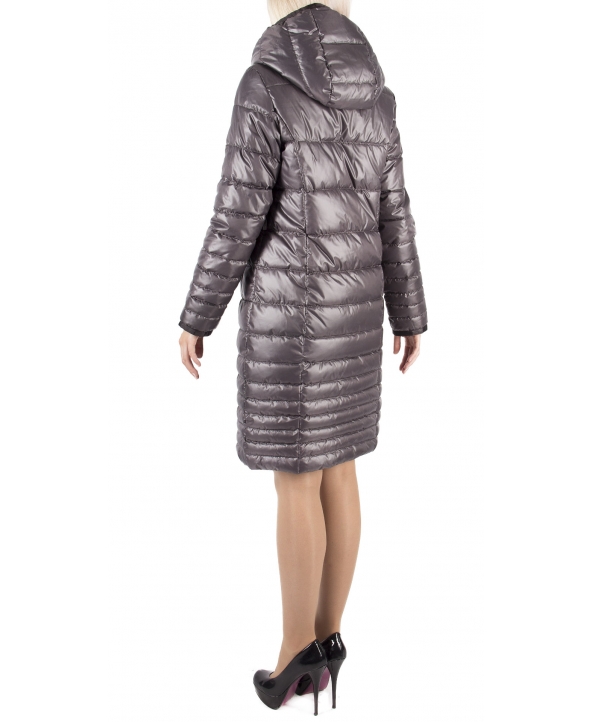 Пальто из полиэстера, цвет: Графит - купить за 15800 в магазине - Гипермаркет меха