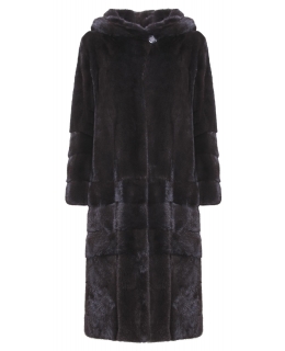 Пальто из меха норки, цвет: Гранит - купить за 310000 в магазине - Гипермаркет меха