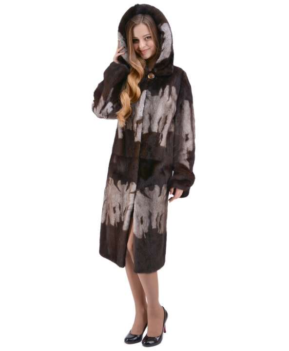 Пальто из меха норки, цвет: Трафарет - купить за 220000 в магазине - Гипермаркет меха