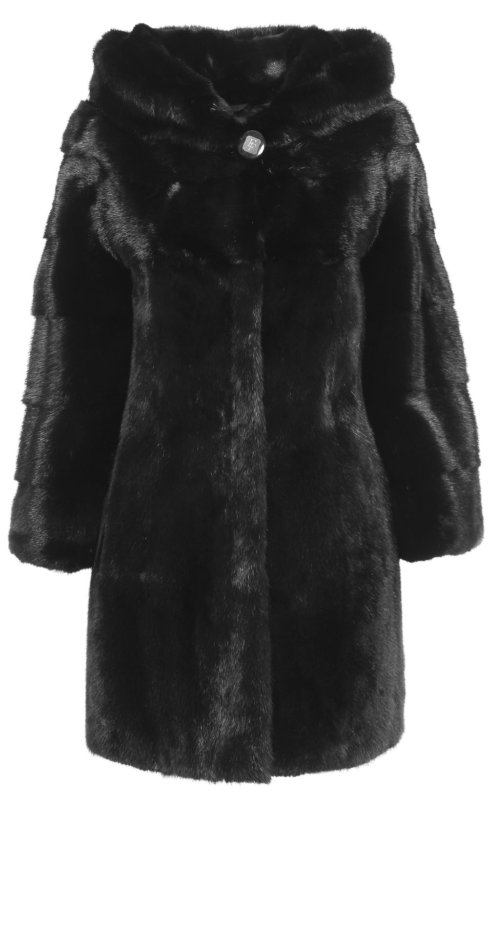 Полупальто из меха норки, цвет: Чёрный - купить за 189200 в магазине - Гипермаркет меха