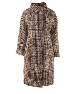 Пальто из шерсти, цвет: Бежевый / Чёрный - купить за 8000 в магазине - Гипермаркет меха