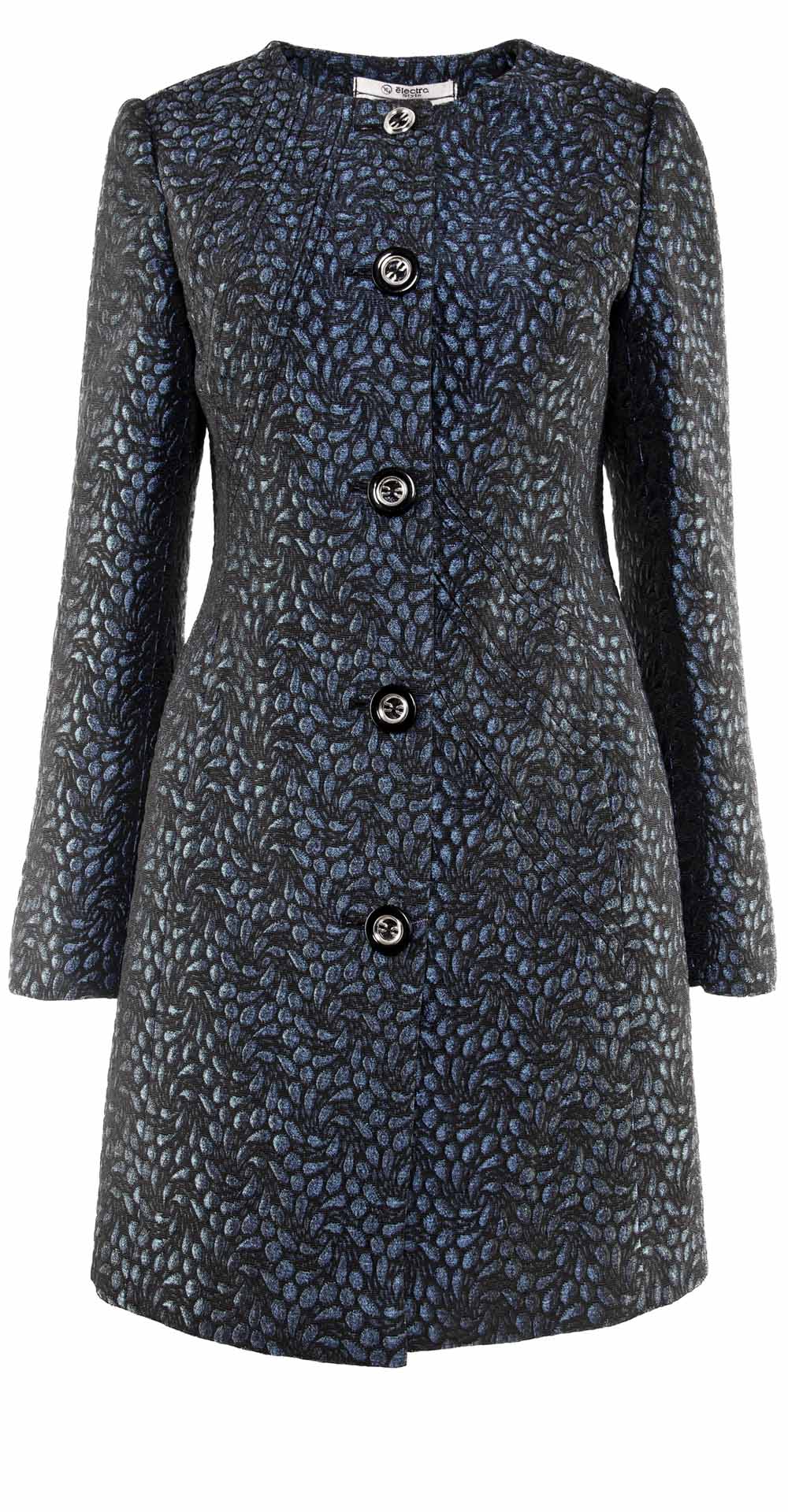 Пальто из текстиля, цвет: Синий - купить за 8000 в магазине - Гипермаркет меха