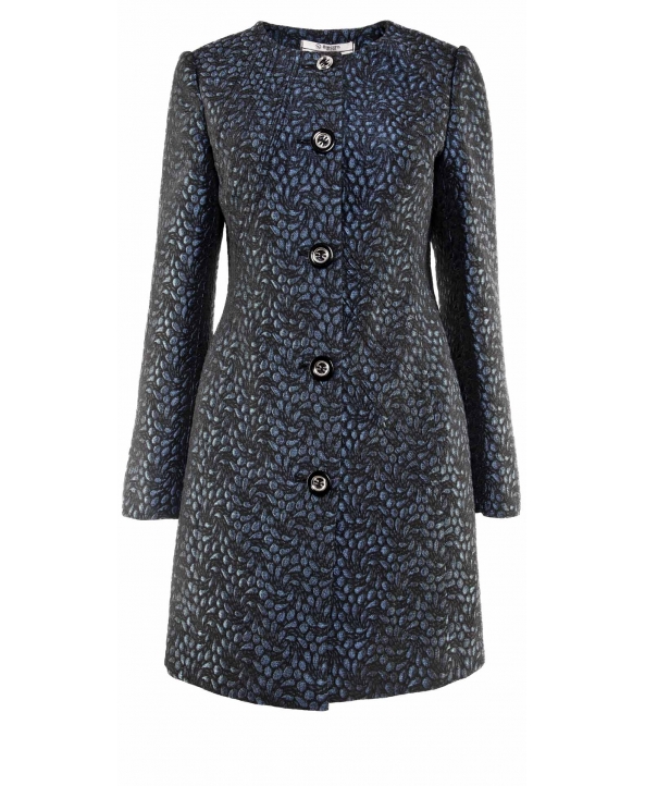 Пальто из текстиля, цвет: Синий - купить за 8000 в магазине - Гипермаркет меха