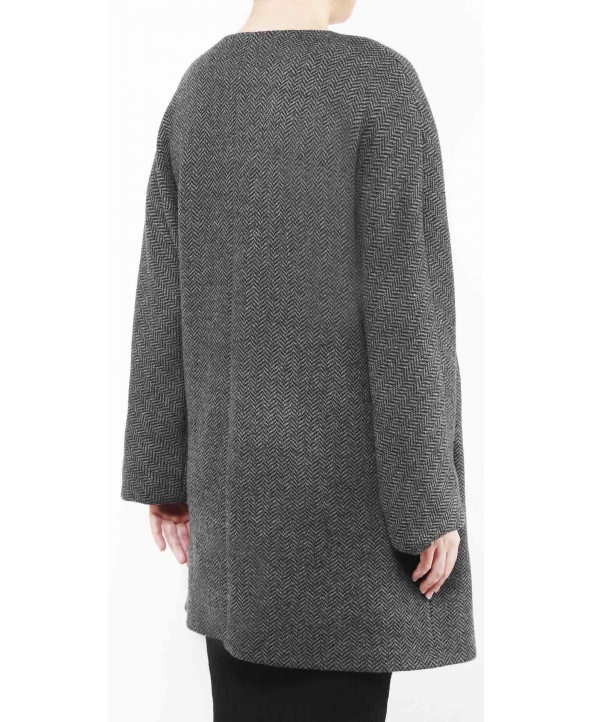 Пальто из шерсти, цвет: Ёлочка, отделка Трикотаж - купить за 12000 в магазине - Гипермаркет меха