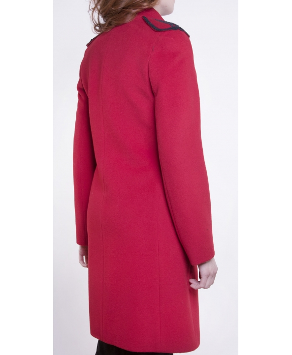 Пальто из шерсти, цвет: Красный - купить за 6000 в магазине - Гипермаркет меха