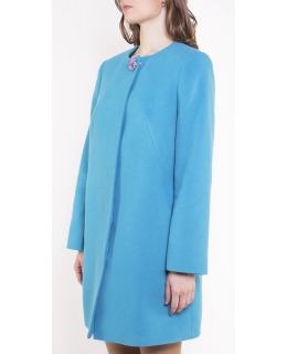 Пальто из шерсти, цвет: Голубой - купить за 15100 в магазине - Гипермаркет меха