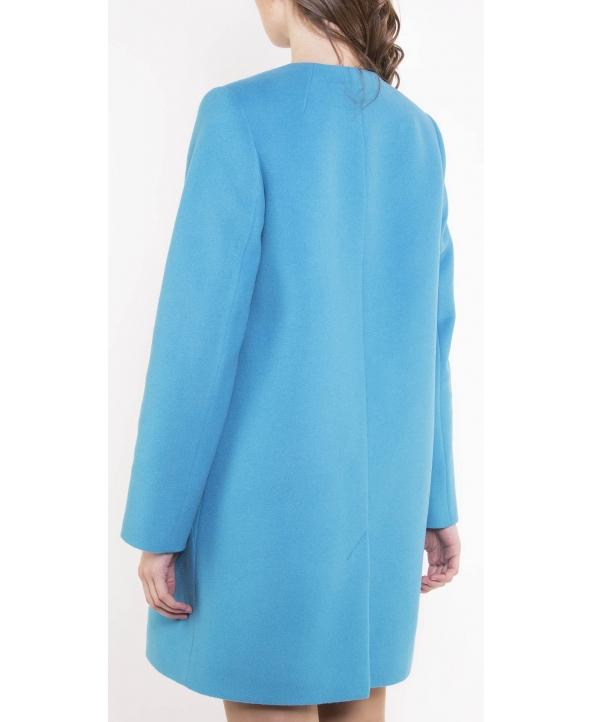 Пальто из шерсти, цвет: Голубой - купить за 15100 в магазине - Гипермаркет меха