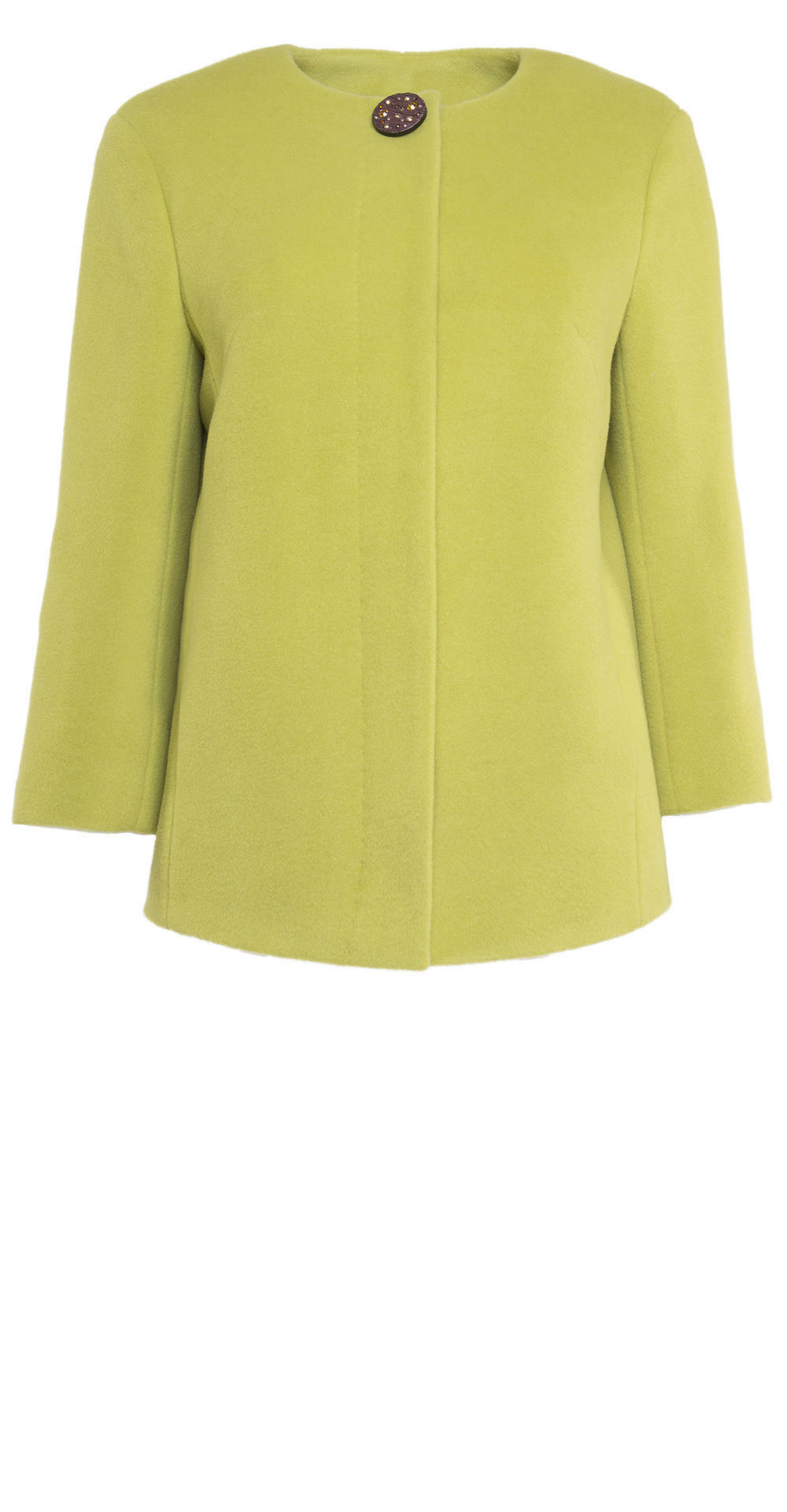 Пальто из шерсти, цвет: Лайм - купить за 11900 в магазине - Гипермаркет меха