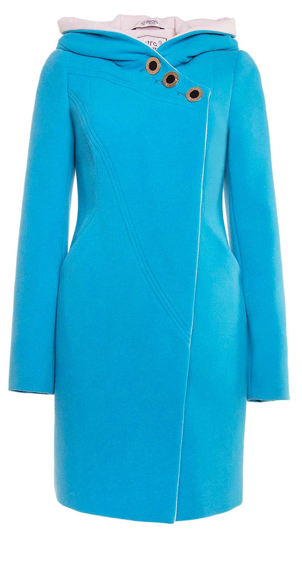 Пальто из шерсти, цвет: Бирюзовый - купить за 12200 в магазине - Гипермаркет меха