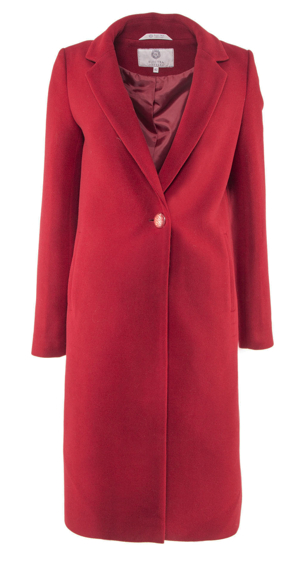 Пальто из шерсти, цвет: Красное вино - купить за 11400 в магазине - Гипермаркет меха