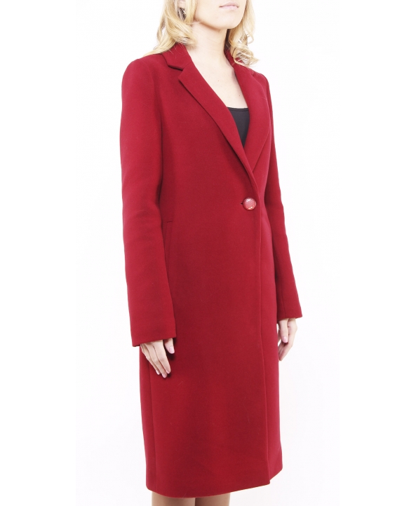 Пальто из шерсти, цвет: Красное вино - купить за 11400 в магазине - Гипермаркет меха