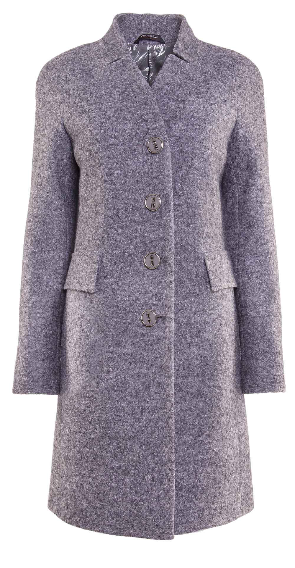 Пальто из шерсти, цвет: Серый меланж - купить за 14000 в магазине - Гипермаркет меха