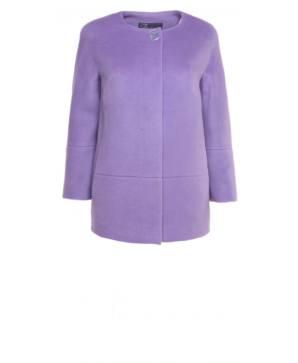 Пальто из шерсти, цвет: Лиловый - купить за 11900 в магазине - Гипермаркет меха